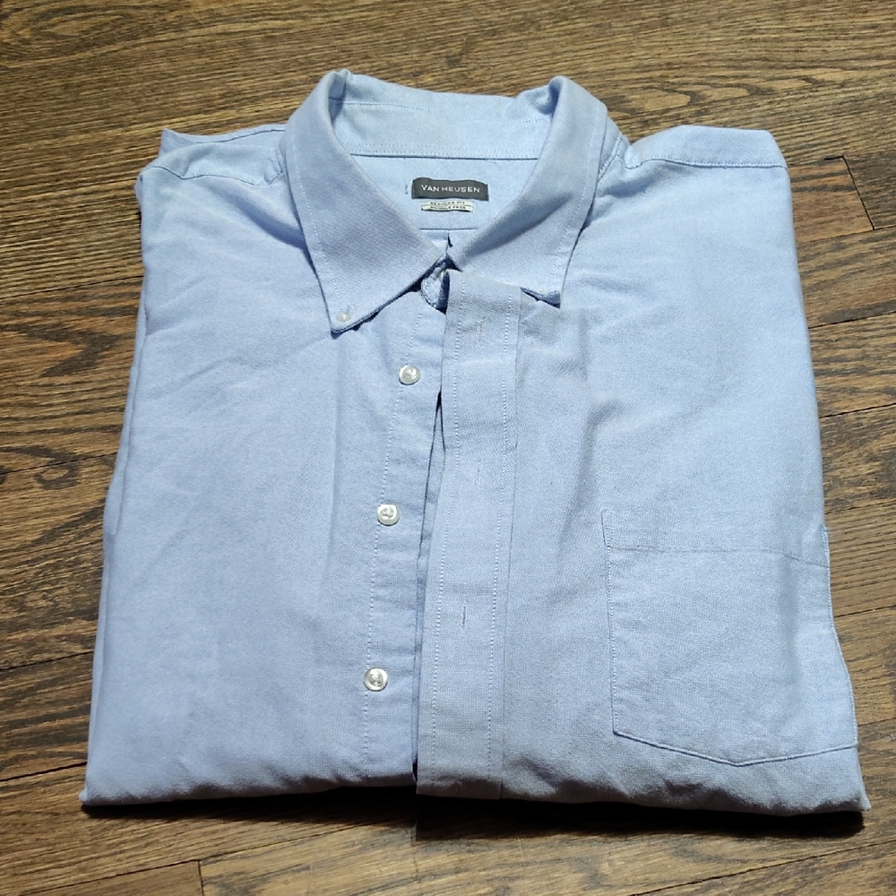 Van Heusen Light Blue Casual Button Down Shirt